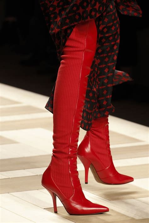 fendi red boots 2017|fendi high heel boots.